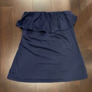 Lilly Pulitzer strapless navy shirt